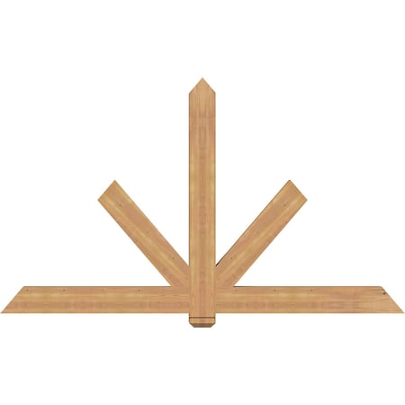 Ekena Millwork Kennewick Timber Gable Bracket, Western Red Cedar, 84"W x 49"H x 3 1/2"D x 5 1/2"F, 14/12 Pitch GBW084X49X0406KEN00SWR